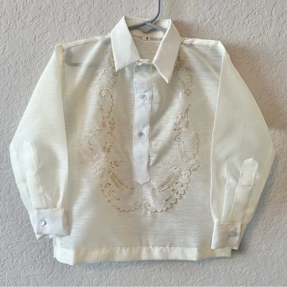 Elegant White Kids Shirt - Picture 8 of 15